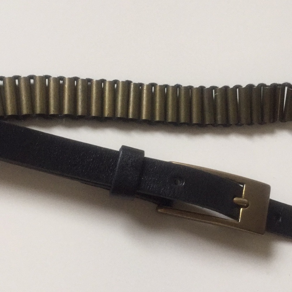 Old navy, leather and metal Belt